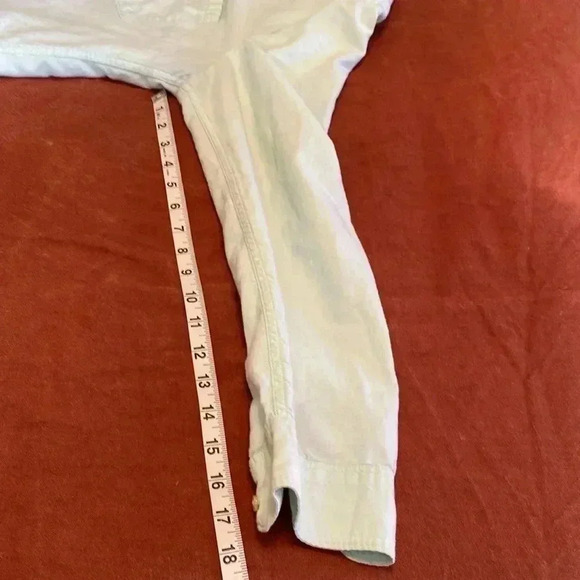 Gap The Shrunken Boyfriend Woman’s Button Down Long Sleeve XL Shirt in Icy Mint. - Picture 5 of 13